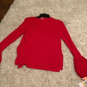 Flare sleeve sweater